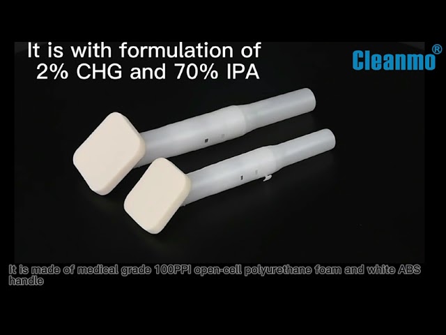 Videos de la empresa sobre Disposable CHG Applicator Surgical Skin Prep Foam Antiseptic 70% IPA 2% CHG Swab